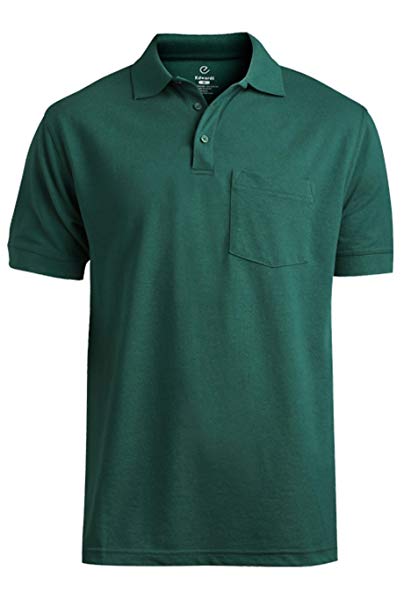 Edwards Big and Tall Short Sleeve Pique Polo Pocket Shirt