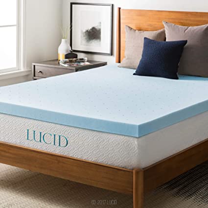 LUCID 3-inch Ventilated Gel Memory Foam Mattress Topper - King