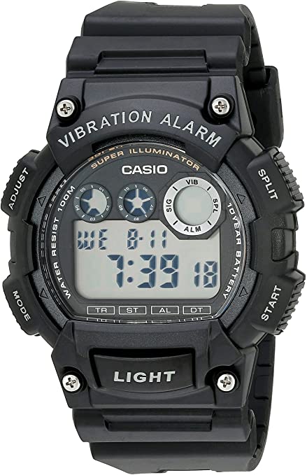 Casio Men's W735H-1AVCF Super Illuminator Black Watch