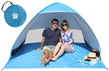 Beach Tent, Sun Shelter, Pop Up Shade. We Made It 23% Bigger Than The Rest! Brand New Product. Sun Canopy and Beach Blanket Combination.