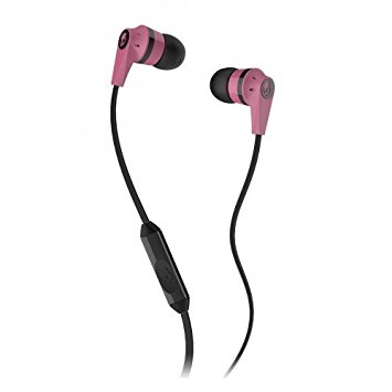 Skullcandy Supreme Sound Earphones Ink'd 2.0 (Flat Cord) Earbud Headphones - Hassle Free Packaging (Inkd 2.0 Pink)