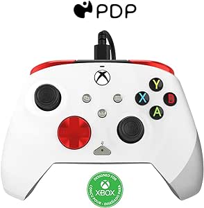 Pdp Rematch Xbox Filaire Manette Radial Blanc pour Xbox Series X|S, Xbox One, Licence Officiel