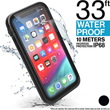 Catalyst iPhone XR Waterproof Case with Lanyard, Shock Proof Drop Proof Military Material Quality for Hiking, Swimming, Adventure, Beach Trips, Kayaking, Cruise Ship Accessories- Stealth Black