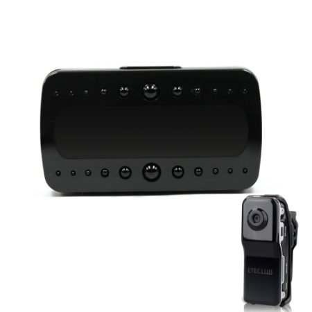 Eyeclub Wi-Fi Hidden Camera with One More Mini DV Mini Hidden Alarm Clock Spy Nanny Camera Night Vision Motion Detection