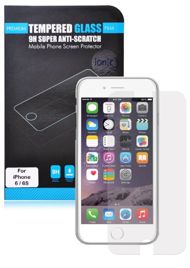 Ionic Apple iPhone 6  iPhone 6S Screen Protector Film Tempered Glass 2015 Smartphone Lifetime Replacement Warranty