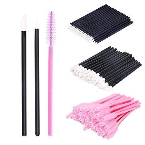 150 Pieces Disposable Makeup Brush Eyelash Mascara Brushes Eyeliner Brushes Lip Brushes Lipstick Lip Gloss Wands Applicator Tool Makeup Beauty Tool Kits