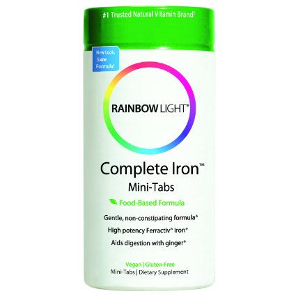 Rainbow Light Complete Iron System Food-Grown Iron Supplement Tablets  60 Count Bottle