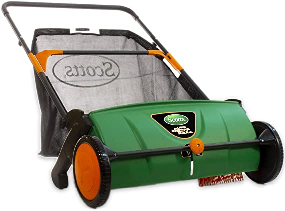 Scotts LSW70026S Push Lawn Sweeper, 26-Inch Sweeping Width, 3.6 Bushel Collection Bag