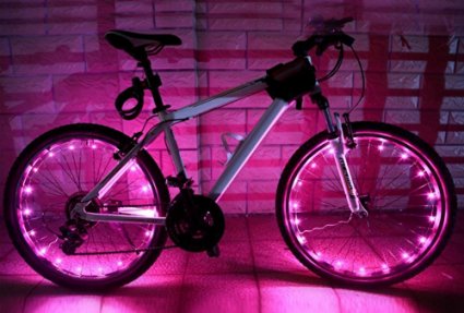 MAGINOVO Wheel Light LED Bicycle Bike Rim Lights Safety and Fun [2-Pack Bundle for 2 Tires]