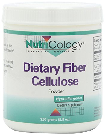 Nutricology Dietary Fiber Celllulose, 250-Grams (8.8 ozs)