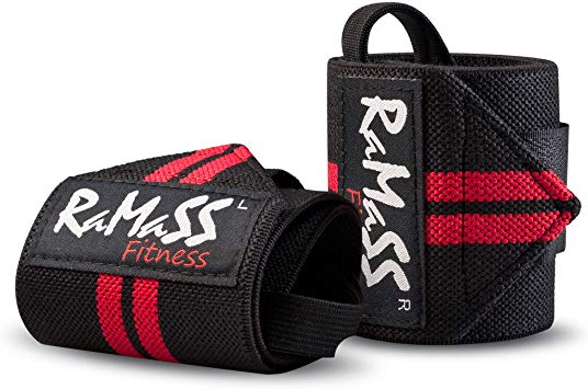 RAMASS Fitness Wrist Wraps, Wrist Support Weightlifting Gym Calisthenics (PAIR)