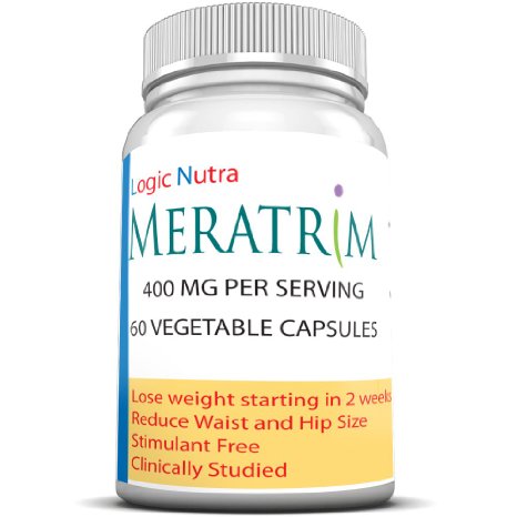 Meratrim 400 mg 60 Vegetarian Capsules Pure Weight Loss Slimming Formula 400mg Daily FREE SHIPPINGPatent Pending Formula Clinically Proven to Lose Weight Starting in 2 Weeks Stimulant Free - 60 Count - Manufactured in a USA Based GMP Organic Certified Facility- Guaranteed to work or your money back Take advanatage of this offer now