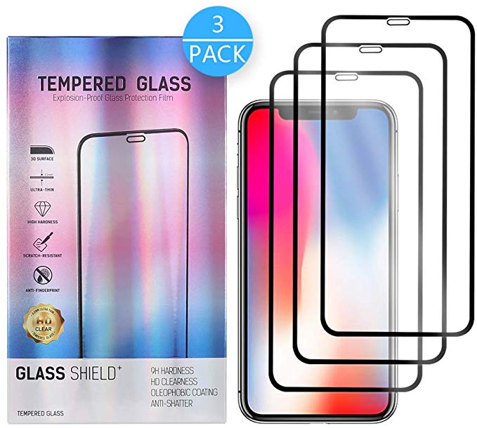 LOOKSEVEN Screen Protector for iPhone XR，iPhone 11[3 Pack] Anti-ScratchAnti-Fingerprint Tempered Glass Screen Protector Compatible with iPhone XR、iPhone 11
