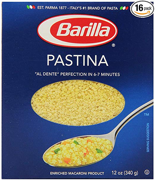 Barilla Pasta, Pastina, 12 Ounce (Pack of 16)