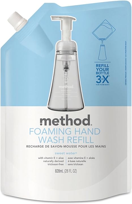 method Foaming Hand Wash Refill Pouch, Sweet Water, 28 Fl Oz