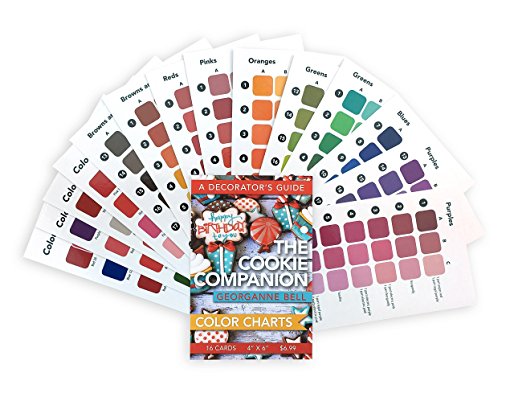 16 Cookie Decorating Color Charts - 4"x6" - For Use With The Cookie Companion: A Decorator's Guide by Georganne Bell