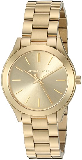 Michael Kors Mini Slim Runway Goldtone Three-Hand Watch