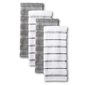 KitchenAid Asteroid Kitchen Towel Set, Set of 4, Grey