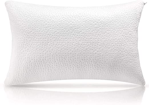 Milemont Shredded Memory Foam Pillow, Bed Pillows, Cooling Pillow for Side Back Sleepers with Washable Removable Cover, CertiPUR-US, Queen