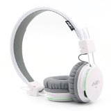 GranVela X2 Foldable Stereo Cordless 4 in 1 Bluetooth Headphones High Performance Micro SDTF Card Player Patent Designed Headsets With FM Radio for iPhone 6 Plus 5S 5C 5 4S iPad Air 2 Mini 3Samsung Galaxy S6 S5 S4 Note Tab Nexus HTC Motorola More Phones and Tablets White