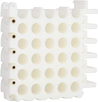 Cable Comb Tool 25-Hole Cable Dresser, Bundler and Organizing Tool for Data Center, Server Rooms and Machine Room Wire Management and Organizer (5 Holes x 5 Rows, White)