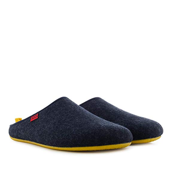 Andres Machado.Dynamic.Unisex Wool/Felt Slippers.Unisex.Size Range: UK 4 to 12.