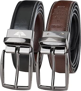 Dockers Men's Two-in-One Reversible Rotative Buckle Everyday Casual Dress Belt (Regular and Big & Tall Sizing)