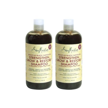 Shea Moisture Jamaican Black Castor Oil Strengthen, Grow & Restore Shampoo 16.3oz (2 Pack)