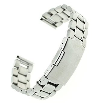 Ritche 20mm Stainless Steel Watch Band Strap Solid Links Color Silver Fit for Samsung Gear S2