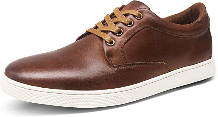 JOUSEN Men's Causal Shoes Leather Fashion Sneakers Oxford Shoes for Men