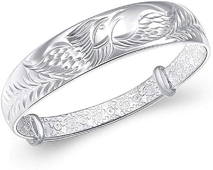 MAIHAO Fashion Jewelry Women's 925 Sterling Silver Folk-Custom Phoenix Bangle Bracelets