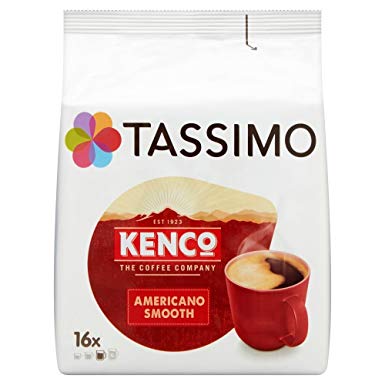 Tassimo Kenco Americano Smooth Coffee Pods (Case of 5, Total 80 pods, 80 servings)