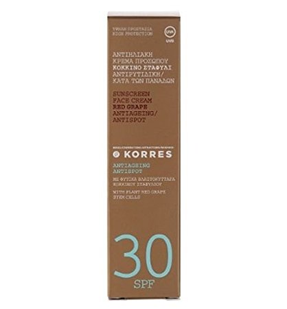 Korres RED GRAPE SUNSCREEN FACE CREAM SPF30 Antiageing/ Antispot 50ml