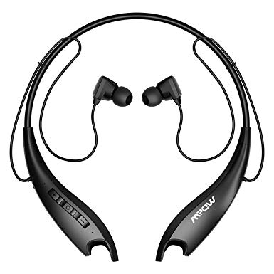 Mpow Jaws Gen5 Bluetooth Headphones V5.0 Wireless Neckband Headphones W/ 18H Playtime, Magnetic Earbuds W/Call Vibrate & CVC 6.0 Noise Cancelling Mic, Wireless Neckband Headsets