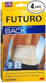 Futuro Stabilizing Back Support L-XL Beige, 46816EN, Pack of 4