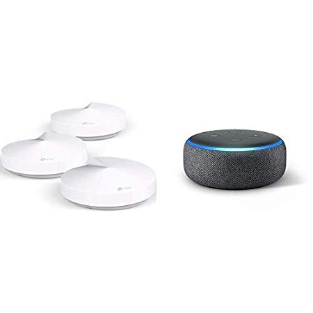 TP-Link Deco Whole Home Mesh WiFi System and Echo Dot (3rd Gen) - Charcoal