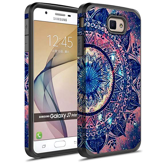 J5 Prime Case, Hasting [Drop Protection] Dual Layer Shockproof Hard Hybird Slim Defender Armor Protector Cover for Samsung Galaxy J5 Prime / SM-G570 (Mandala)