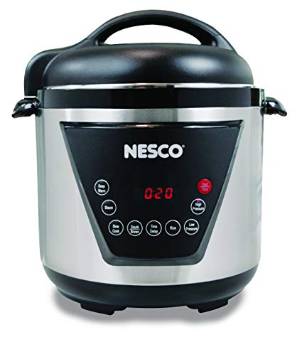 Nesco American Harvest PC6-13 Pressure Cooker, Silver/Black, 6 quart