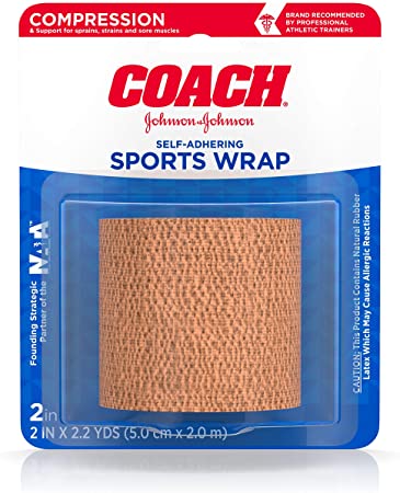 COACH Sports Care Self-Adhering Elastic Bandage-1 Count, 2" x 2.2 yds.