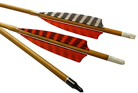 Elong 30" Archery Carbon Arrows Wood Camo Shaft Spine 600 Recurve Bows Turkey Feather Arrow
