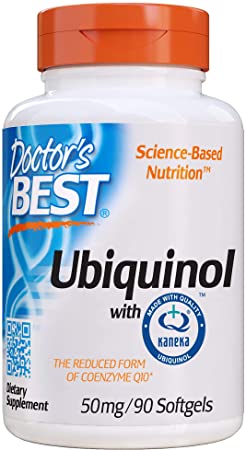 Doctor's Best Ubiquinol with Kaneka QH, Non-GMO, Gluten Free, Soy Free, Heart Health, 50 mg, 90 SoFtgels