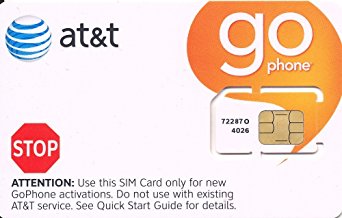 ATT Wireless GO Phone SIM Card 3G 2G / EDGE