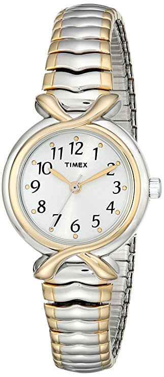 Timex Women's T21854 Elevated Classics Two-Tone Expansion-Band Watch