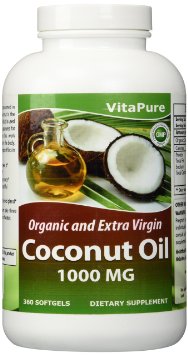 Vita Pure Coconut Oil Weight Loss Diet Supplement (360-Softgels/1000MG)