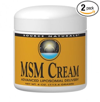 Source Naturals MSM Cream, 4 Ounce (Pack of 2)