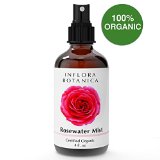 100 Pure and Organic Rose Water Mist and Facial Spray Filled With Natural Antioxidants and Skin-Loving Vitamins A and C Hydrates Tones and Rejuvenates Tired Skin Uplifts Your Spirits 100 Satisfaction Guaranteed