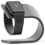 Apple Watch Stand Nightstand Mode Compatible Aluminum Charging Dock Space Gray - Madsen Outlet
