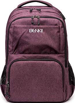Travel Laptop Backpack, Computer Bag Daypack for Business Women Men (Purple)