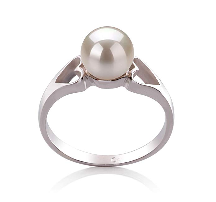 Jessica White 6-7mm AA Quality Freshwater 925 Sterling Silver Cultured Pearl Ring For Women