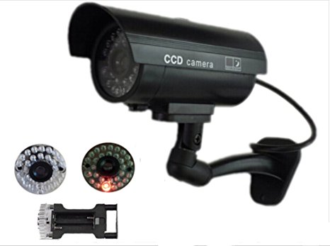 Trendmart® Fake Waterproof Surveillance Security Camera Dummy Camera with LED Light Flashes